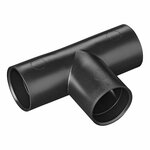 Drain pipe T-piece dia 28 mm PE black