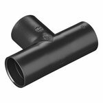 Drain pipe T-piece dia 28 mm PE black