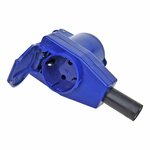 Angled CEE contrast plug + Schuko socket