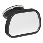 Interior mirror with suction cup and clip