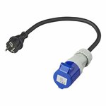 Adapter cable 40cm 3x2.5mm² from Schuko plug to CEE