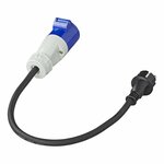 Adapter cable 40cm 3x2.5mm² from Schuko plug to CEE