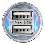 USB charger 2-way type A 12V/24V 3100mA
