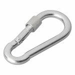 Metal snap hook 8x80 mm with screw closure 2 pieces