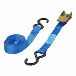 Tension strap blue with ratchet + 2 hooks 5 meters
