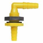 Water tank feed-through angled with grommets 10x12mm