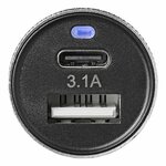 USB charger type A + C 2-way 12V/24V 3100mA