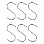 S-hook dia 4mm 6.5x7.5cm 6 pieces