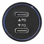 USB fast charger type C 2-way 12V/24V 3100mA