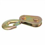 Pulley with hook for electric winch