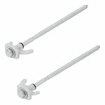 Tent peg 20cm metal screwable with plastic hook 6 pieces in polybag