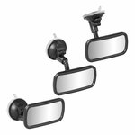 Panorama rear-view mirror with flex arm 4 cm and suction cup