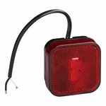Marker light 12/24V red 65 x 65 mm LED