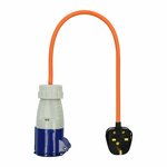 Adapter cable 40cm from UK plug to CEE
