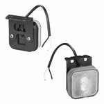 Marker light 12/24V white 65 x 65 mm LED with holder