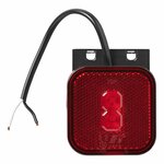 Marker light 12/24V red 65 x 65 mm LED with holder