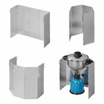 Cooking windshield 5-part aluminium foldable 49 x 26 cm