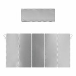Cooking windshield 5-part aluminium foldable 49 x 26 cm
