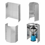 Cooking windshield 5-part aluminium foldable 49 x 36 cm