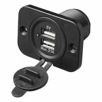 USB flush-mounted box double type A 3100mA 12V/24V