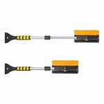 Snow brush with window squeegee and ice scraper + telescopic handle