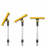 Snow brush with window squeegee and ice scraper + telescopic handle