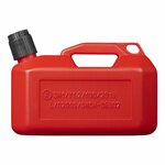 Jerrycan 5L plastic red UN-approved (low model)