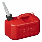 Jerrycan 5L plastic red UN-approved (low model)