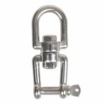 Swivel lock 8mm, A4 stainless steel AISI 316, eye/fork, 2,500 daN