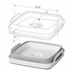 Foldable washing-up bowl with drain plug