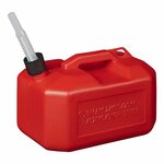 Jerrycan 10L plastic red UN-approved (low model)