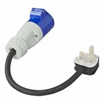 Adapter cable 40cm 3x2.5mm² from UK plug to CEE