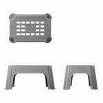 Step grey plastic 42.5 x 27.5 x 23 cm