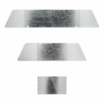 Cooking windshield 3-part steel foldable + extendable 38.5/73 x 27 x 24 cm