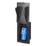 CEE wall inlet box rectangular black