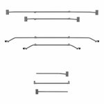 Tarpaulin bracket metal extendable 100-155cm for trailer tarpaulin