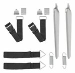 Storm strap set 2x 3 m with quick release 2x 50 cm