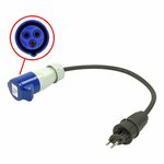 Adapter cable 40cm 3x1.5mm² from Swiss plug to CEE