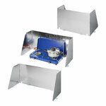Cooking windshield 3-piece steel foldable + extendable 37/70 x 32 x 28 cm