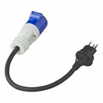 Adapter cable 40cm 3x2.5mm² from Swiss plug to CEE