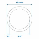Drinking water hose blue 5.00M dia 10x15mm