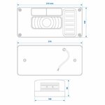 Rear light 6 functions 215x100mm right