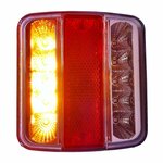 Rear light 4 functions 98x105mm 14LED