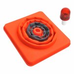 Foldable safety cone with LED lighting