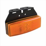 Side marker light 12/24V orange 110x40mm LED with holder