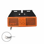 Side marker light 12/24V orange 110x40mm LED with holder
