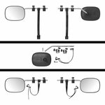 Caravan mirror flat glass 340 x 140 x 190 mm