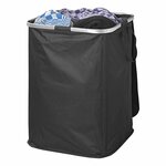 Laundry basket XL foldable black