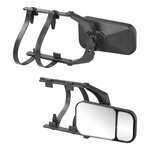 Caravan mirror with blind spot mirror