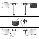 Caravan mirror convex glass 410 x 140 x 190 mm